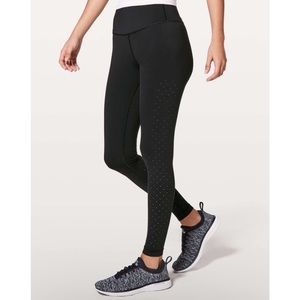 Lululemon Perf-ect Your Pace Tight 28" Inseam High Rise Leggings Black Size 2